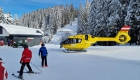 Helikoptertransport na een skiongeval in Oostenrijk